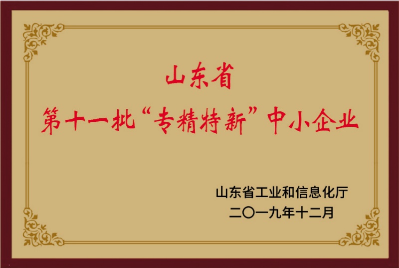 山東省第十一批“專精特新”中小企業(yè)